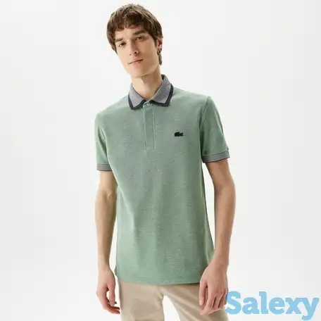 Мужское поло lacoste regular fit в полоску, фотография 1