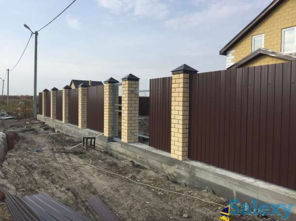 строительство забора из профлиста, фотография 4