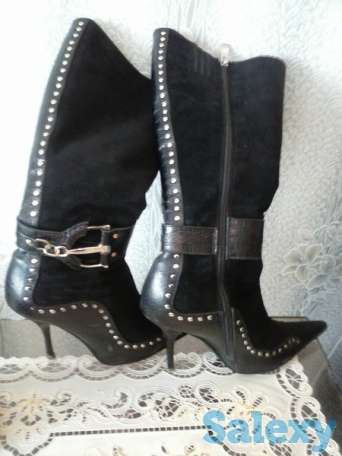 Продаю замшевые  зимние  сапоги (Ботфорды), фотография 4