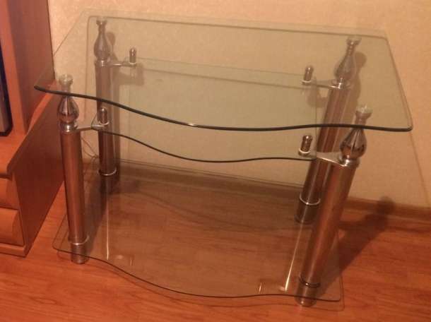 Продам стеклянный стол для телевизора , фотография 1