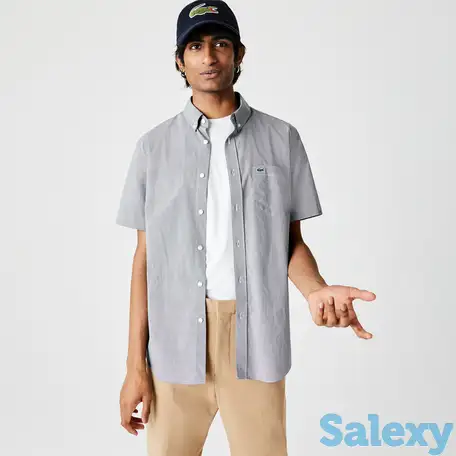 Мужская клетчатая рубашка lacoste  regular fit, фотография 1