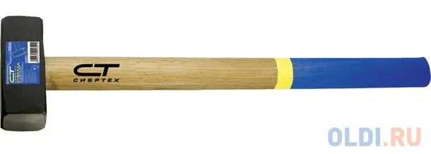 Кувалда, 8000 г, кованая головка, деревянная рукоятка// сибртех, фотография 1