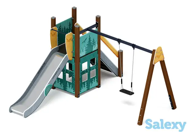 Счастливое детство (тайга) - дик 2.01.01-03 - игровой комплекс h=1200, фотография 1