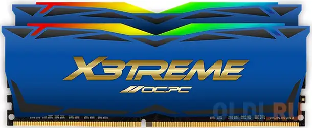 Модуль памяти ddr 4 dimm 32gb (16gbx2), 3600mhz, ocpc x3 rgb, фотография 1