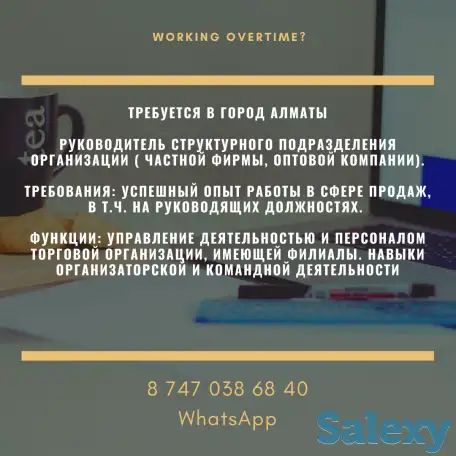 Руководитель структурного подразделения организации, фотография 1