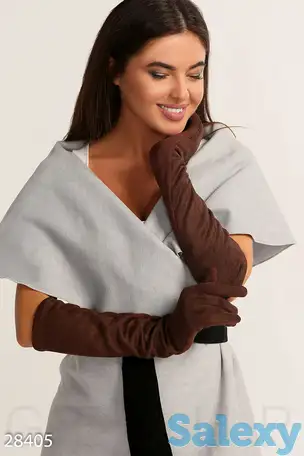 Длинные трикотажные перчатки, фотография 1