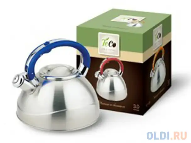 Чайник teco tc-109 3 л нержавеющая сталь серебристый, фотография 1