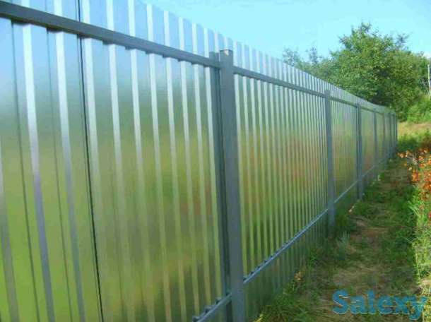 Монтаж забора из профлиста, фотография 3