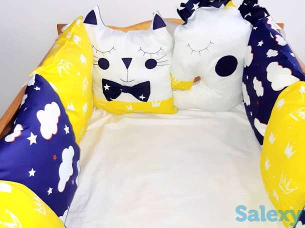 Детские бортики на кроватку, постельное белье, подушки, фотография 4