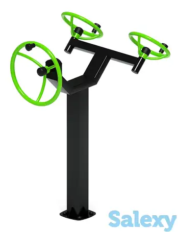 Рули (положение стоя) зеленый - уличный тренажер - ст 103-12, фотография 1