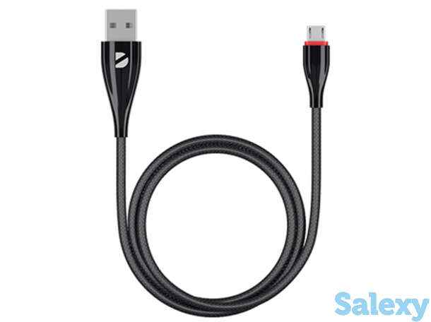 Кабель deppa ceramic usb - micro usb, 1м (72285). черный, фотография 1