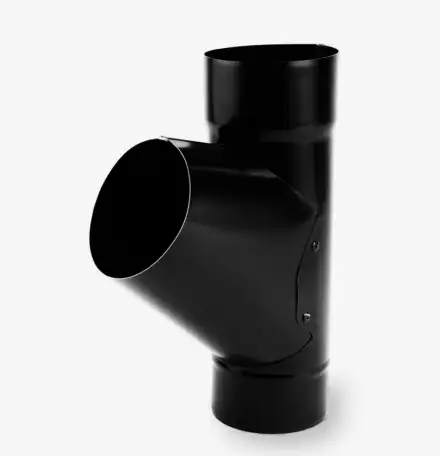 Тройник для водосточной трубы, D1 90-220 мм, D2 90-100 мм, Материал: пластизол; сталь; оцинкованная сталь..., фотография 1