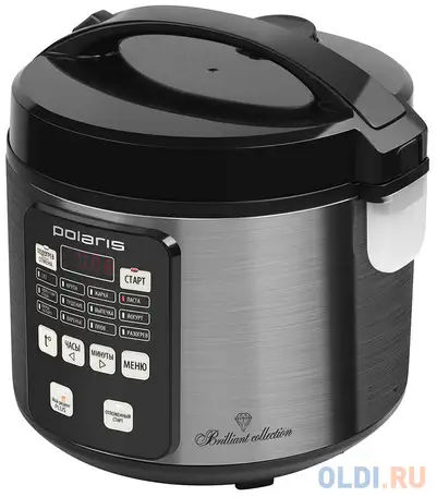 Мультиварка polaris pmc 0593ad 770 вт 5 л серебристый, фотография 1