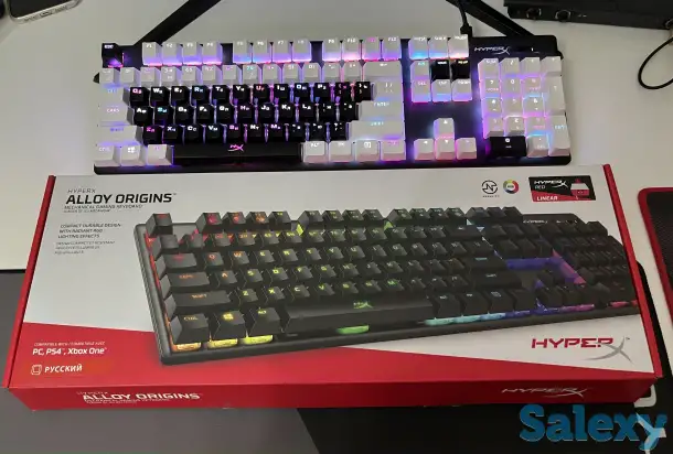 Клавиатура Hyperx Alloy Origins + White Keycaps, фотография 2