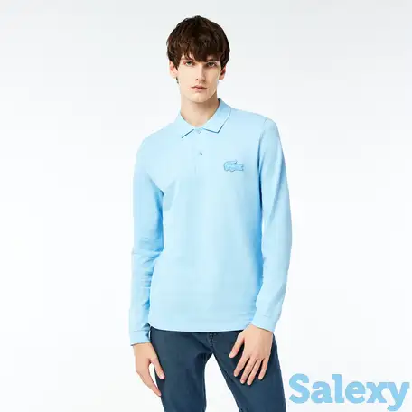 Мужское поло lacoste l.12.12 с длинными рукавами, фотография 1
