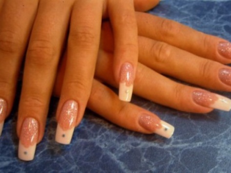 Маникюр с дизайном, наращивание ногтей, фотография 5