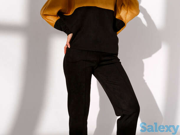 Замшевые брюки прямого кроя, фотография 1