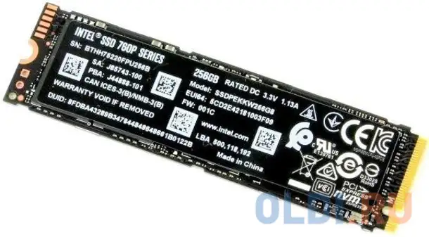 Ssd накопитель intel ssdpekkw256g8xt 256 gb pci-e 3.0 x4, фотография 1