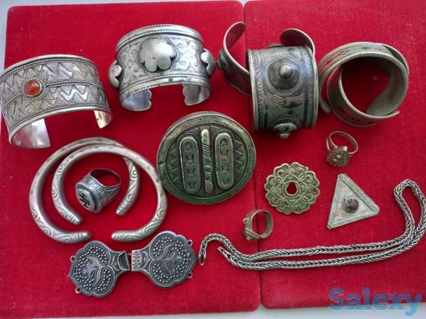 продам антикварные национальные украшения. серебро., фотография 1