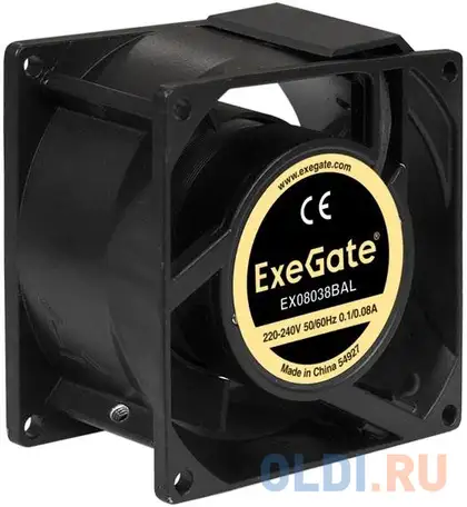 Exegate ex288999rus вентилятор 220в exegate ex08038bal (80x80x38 мм, 2-ball (двойной шарикоподшипник, фотография 1