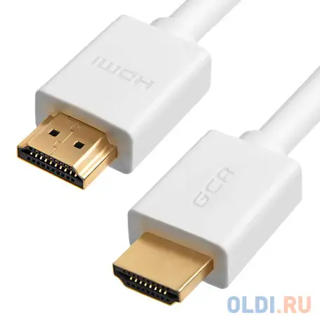 Кабель hdmi 5м green connection gcr-hm761-5.0m круглый белый, фотография 1