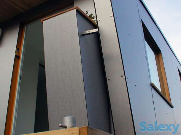 Листовой конструкционный фасадный пластик HPL, фасадные HPL панели КМ1, фотография 8