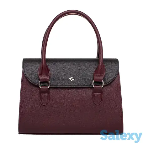 Женская кожаная сумка bloy burgundy/black, фотография 2