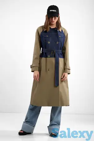 Двубортный тренч с джинсой vassa&co, фотография 1