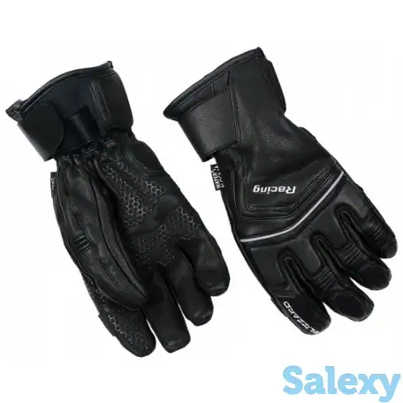 Перчатки blizzard racing leather ski gloves black/silver, фотография 11