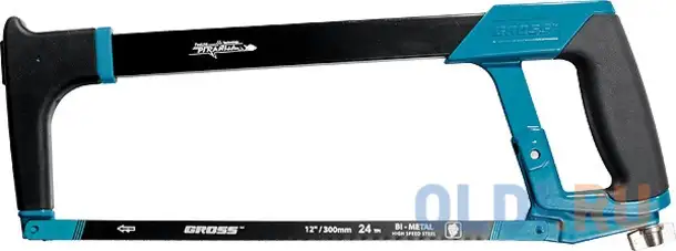Ножовка gross 77600 piranha  300 мм по металлу обрезиненная рукоятка, фотография 1