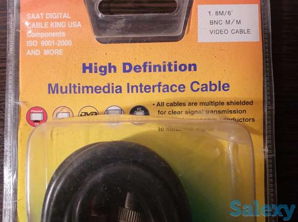 Видео Кабель BNC шнур Male/Male, 1.8 метра провод по америк техн, фотография 6