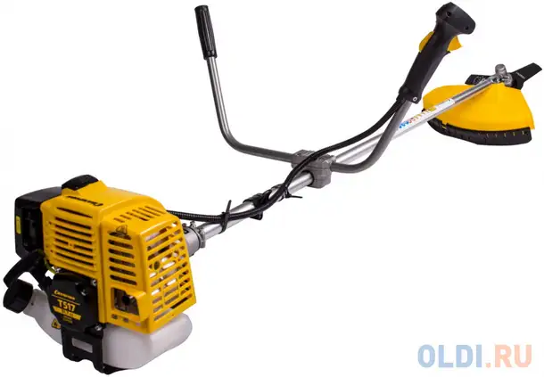 Триммер бензиновый champion триммер т517 (неразъемная 1,46квт тримм.головка 3-х лоп. нож, фотография 1