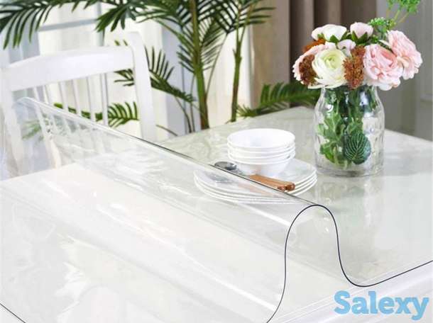 Скатерть Клеенка прозрачная, гибкое стекло, силиконовая 1.5 мм 1,0 v, фотография 3
