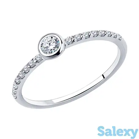 Помолвочное кольцо sokolov из серебра с фианитами, фотография 1