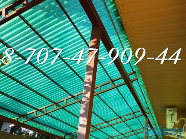 Стеклопластиковый прозрачный шифер в Алматы, фотография 12