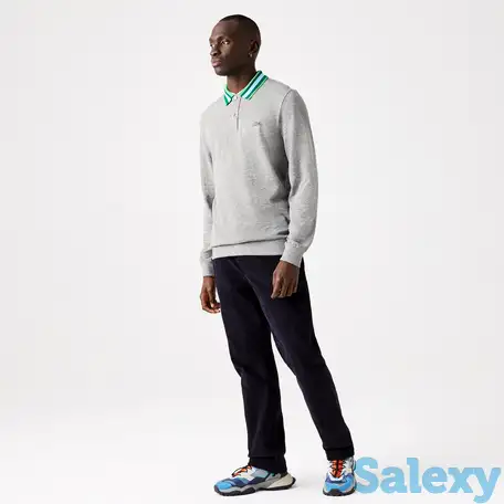 Мужское поло lacoste regular fit с длинными рукавами, фотография 1