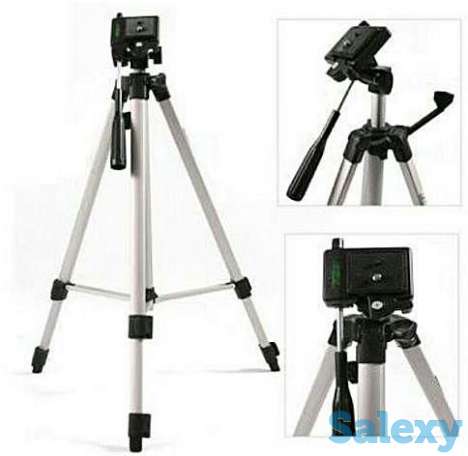 Продам алюминиевый трипод штатив для фото видео техники 50-135см, с тремя секциями и уровнем, Weifeng WT330A, фотография 1