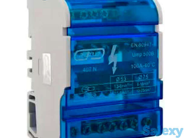 Шина нулевая в корпусе TTD 4х7N Энергия (синяя) , 100 шт, фотография 1