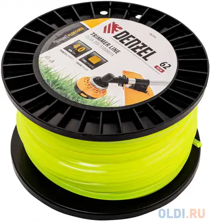 Леска для триммера квадрат, 4,0мм х 62м, на din катушке flex, фотография 1