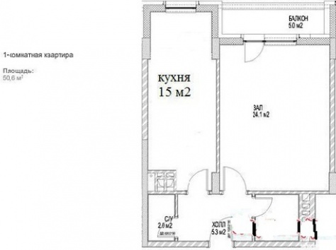 продам 1-комнатную квартиру,очень теплую!, улица Сембинова дом 7, фотография 1