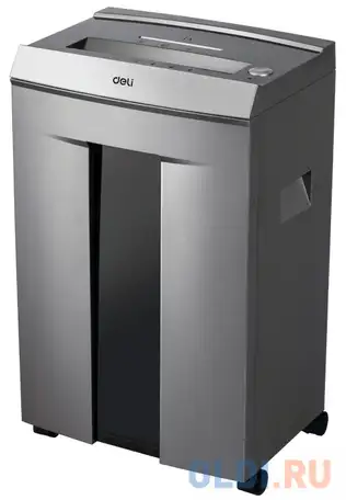 Шредер deli 9906 серый с автоподачей (секр.p-5)/фрагменты/16лист./30лтр./скрепки/скобы/пл.карты/cd, фотография 1