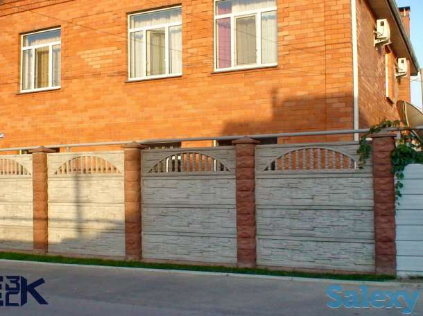 Железобетонный забор, еврозабор, забор, фотография 1