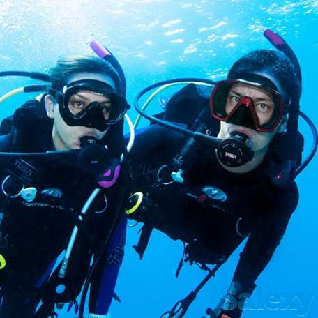 Маска подводная tusa freedom hd (синий силикон) blue, фотография 2