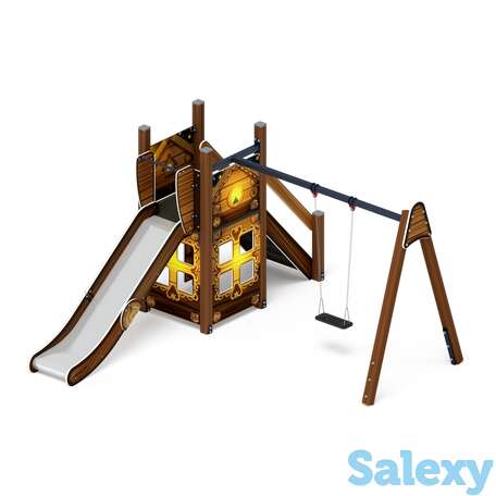 Детский игровой комплекс «счастливое детство (эко)» дик 2.01.01-02 h=1200, фотография 1