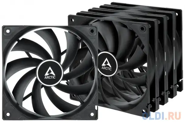 Вентилятор корпусной arctic f12 value pack black (5pc)  (acfan00248a), фотография 1