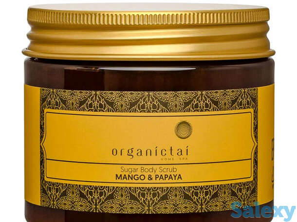 Скраб для тела organic tai sugar body scrub mango & papaya, фотография 1