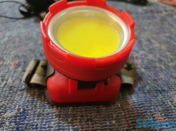 Фонарик налобный яркий на батарейках, фотография 2