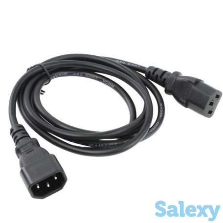 Сетевой кабель питания ИБП, удлинитель кабеля питания ПК 1.8м, фотография 1