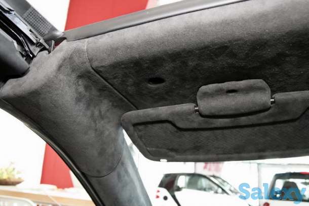 Алькантара на поролоне черная, самоклеющаяся алькантара на поролоне, замша, фотография 2