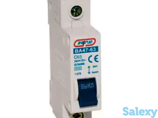 Автоматический выключатель 1P 63A ВА 47-63 Энергия, 12 шт, фотография 1